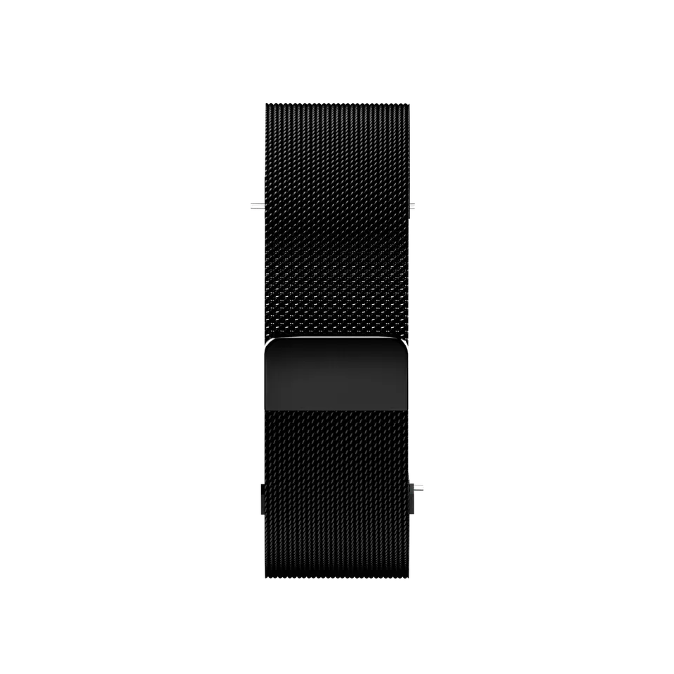 Maoo cinturino milanese nero 20mm maglia metallica