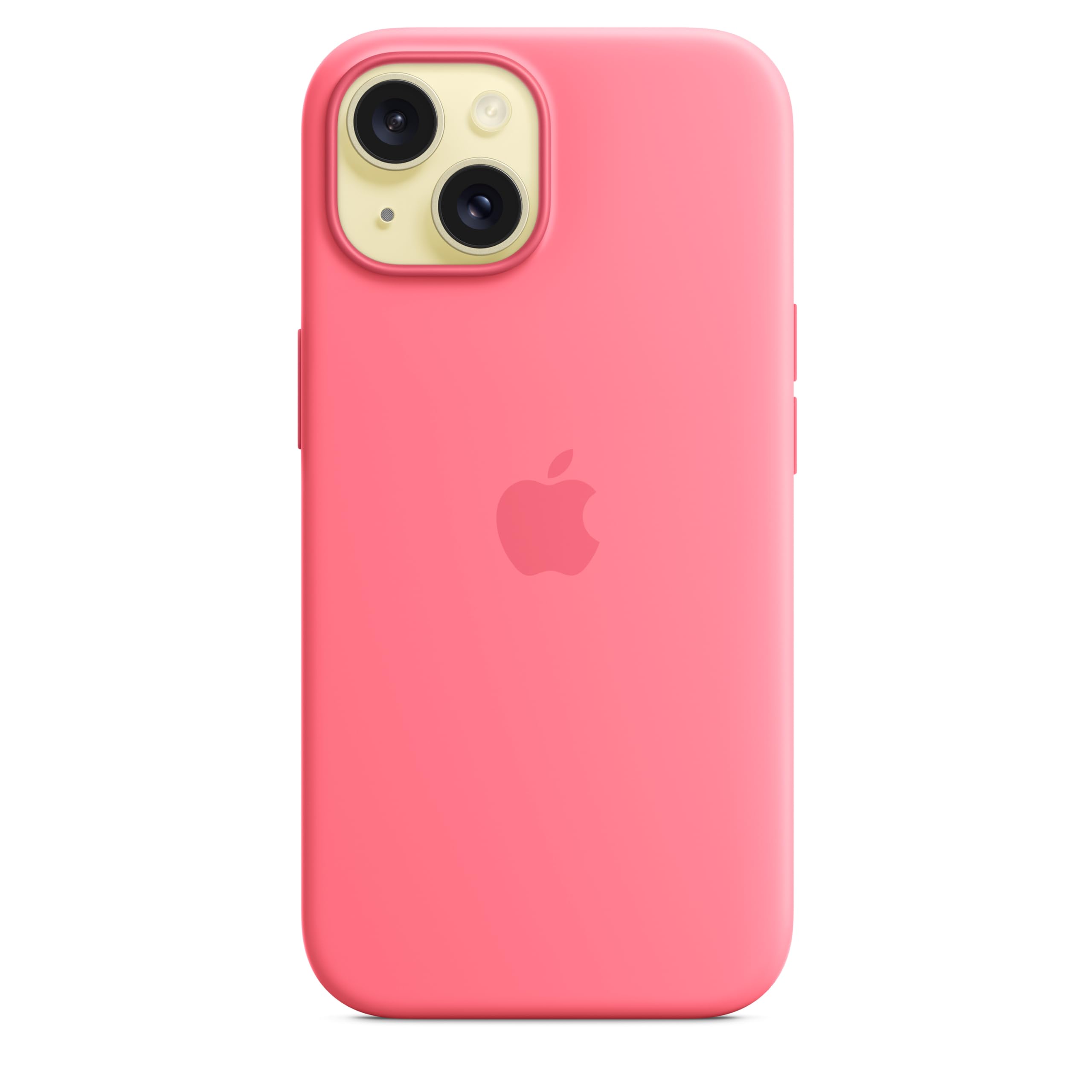 Apple iPhone 15 custodia MagSafe silicone rosa antigraffio