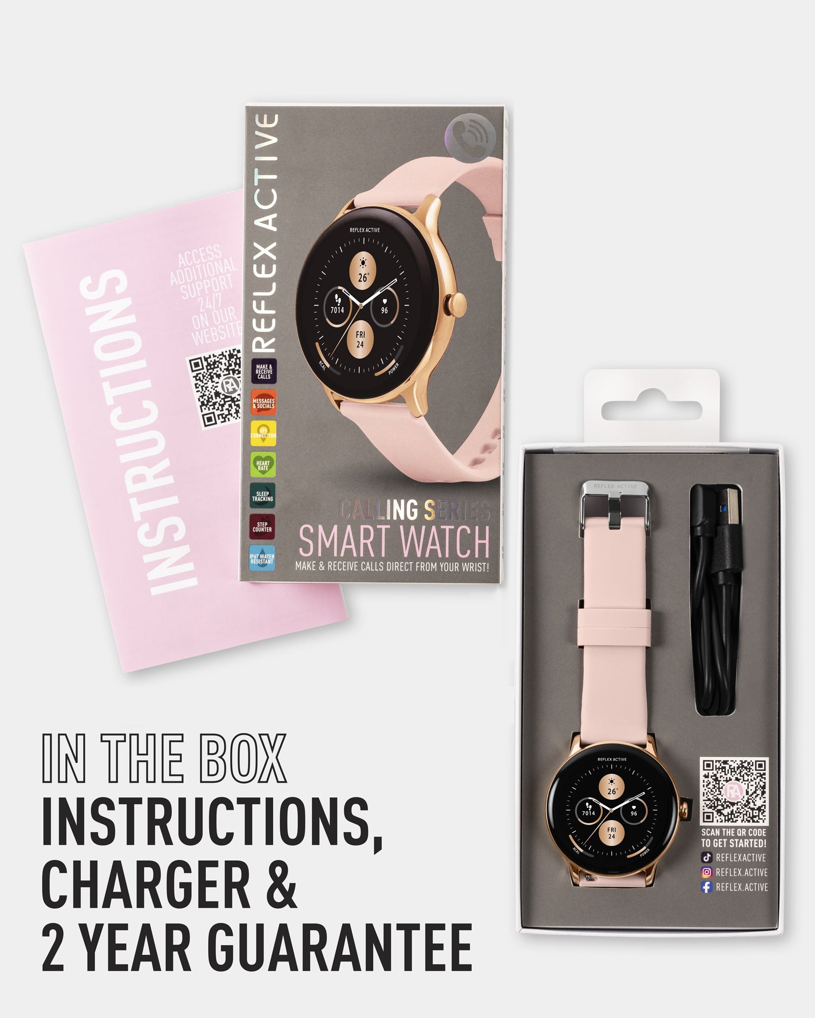 Reflex Active Nexus 100 R smartwatch rosa 42mm chiamata