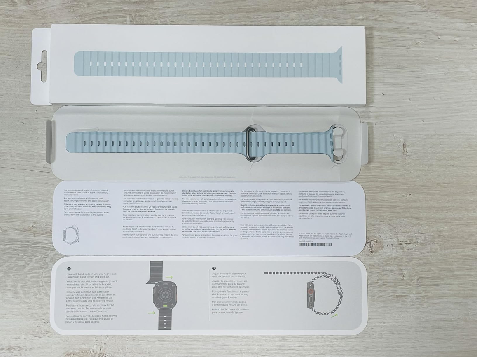 Apple Ocean Band 49mm estensione cinturino Blu salmastro XL