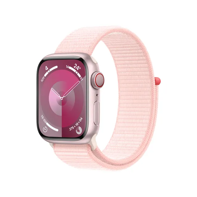 Apple Watch Series 9 41mm smartwatch cellular rosa confetto