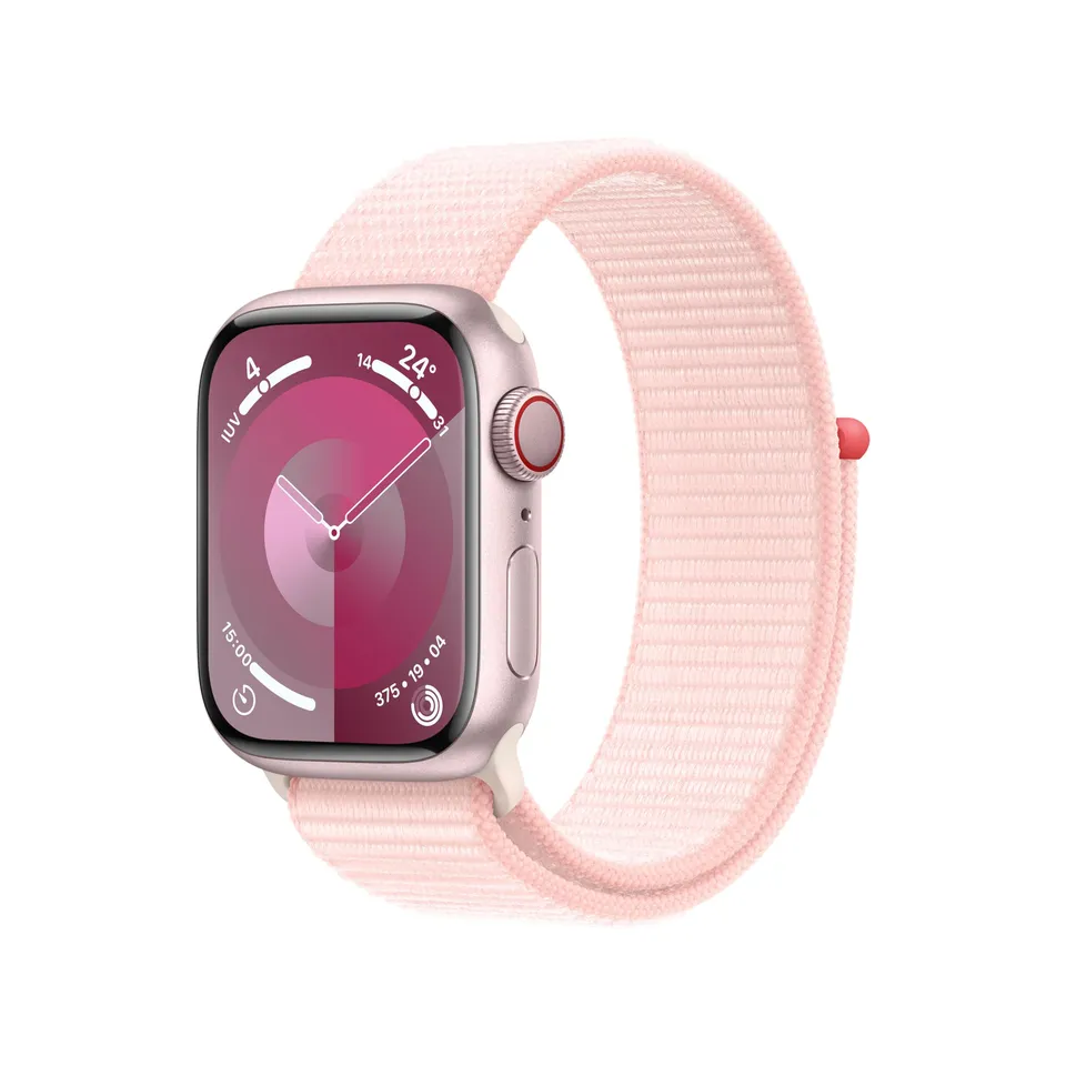 Apple Watch Series 9 41mm smartwatch cellular rosa confetto
