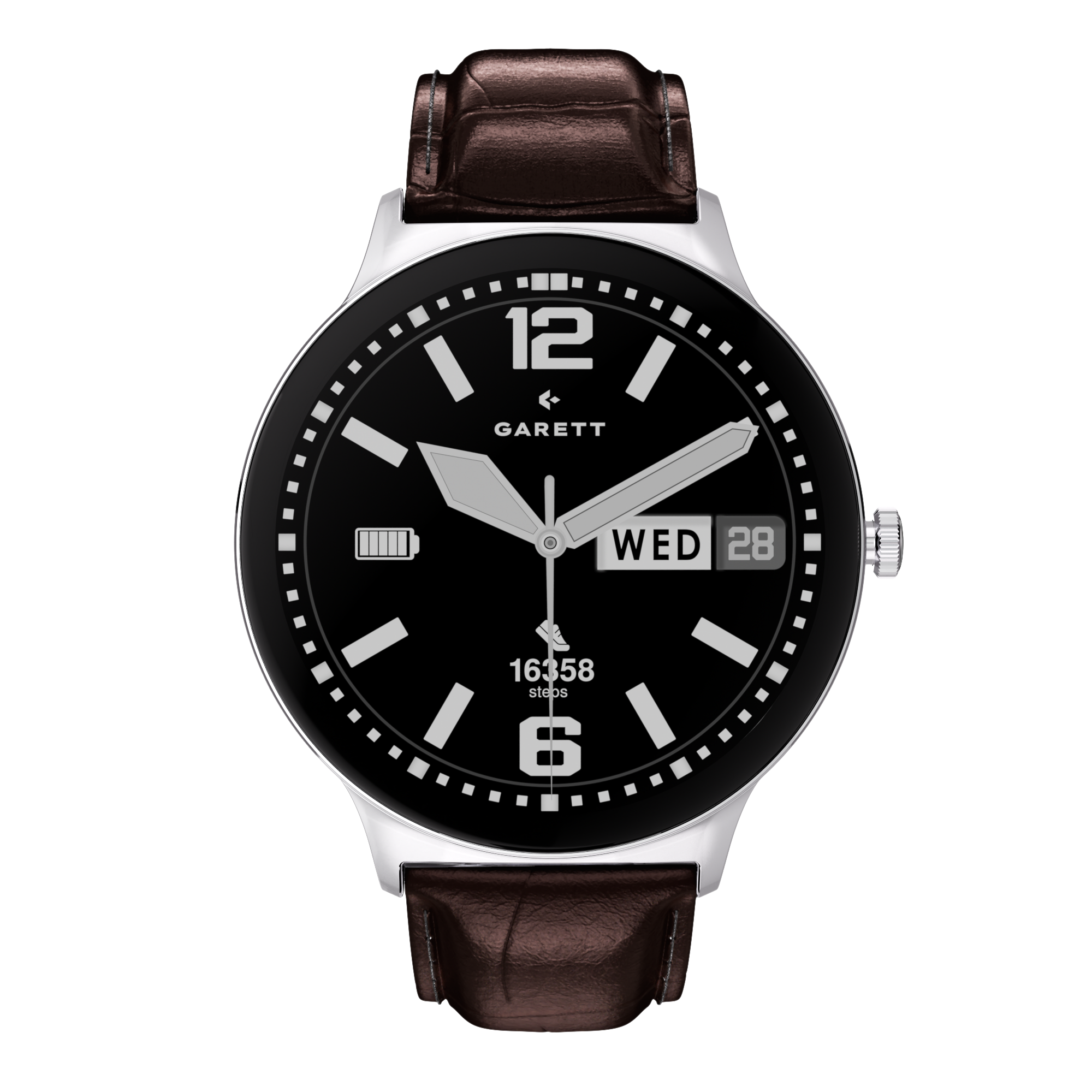 Garett Quantum Glow smartwatch argento acciaio AMOLED