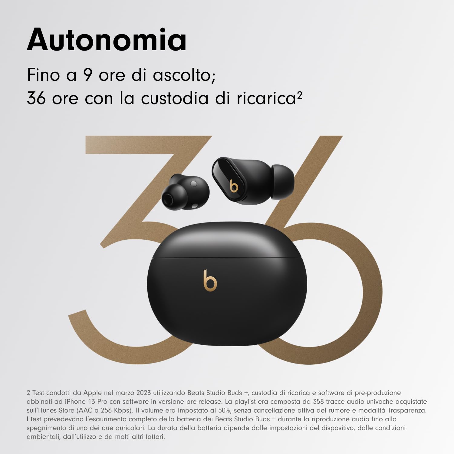 Beats Studio Buds+ auricolari wireless nero e oro ANC