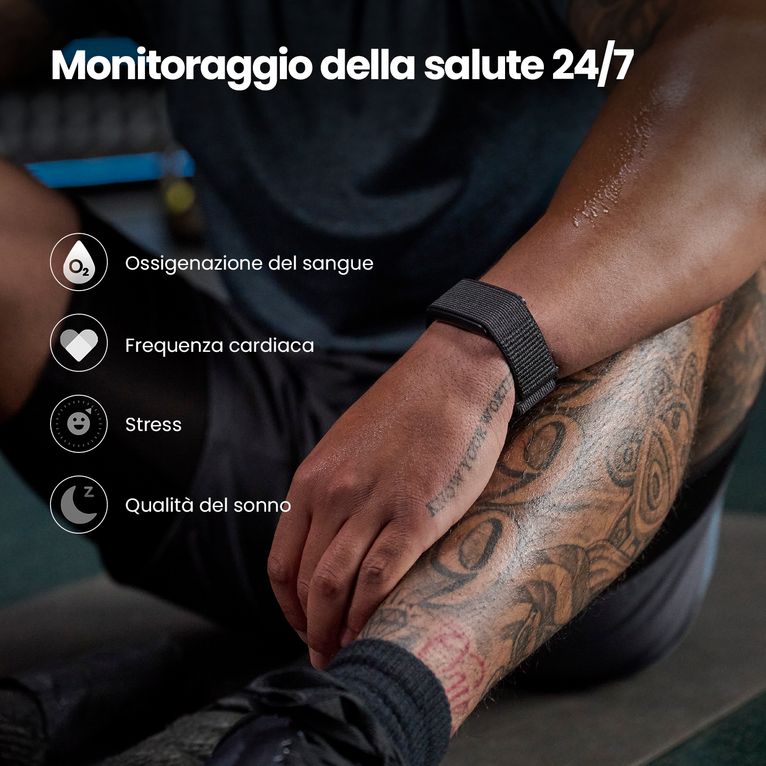 Amazfit Helio Strap fitness tracker nero 10 giorni