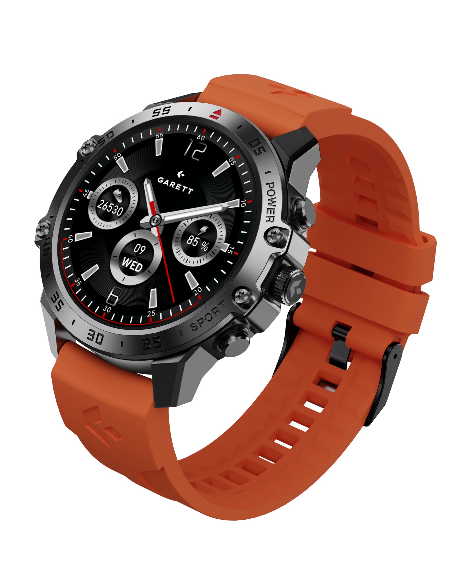 Garett V14 smartwatch nero acciaio AMOLED 8 giorni