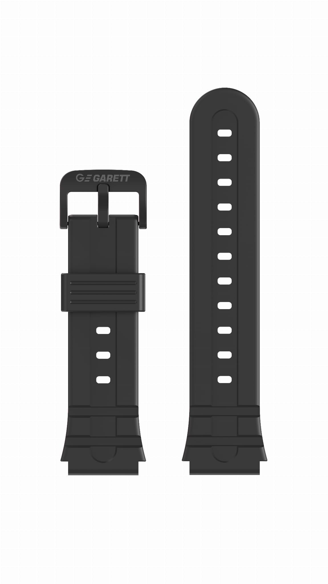 Garett Kids Cute 4G cinturino silicone nero 20 mm fibbia