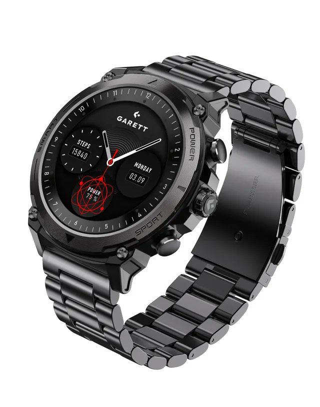 Garett Atom smartwatch nero acciaio 8 giorni