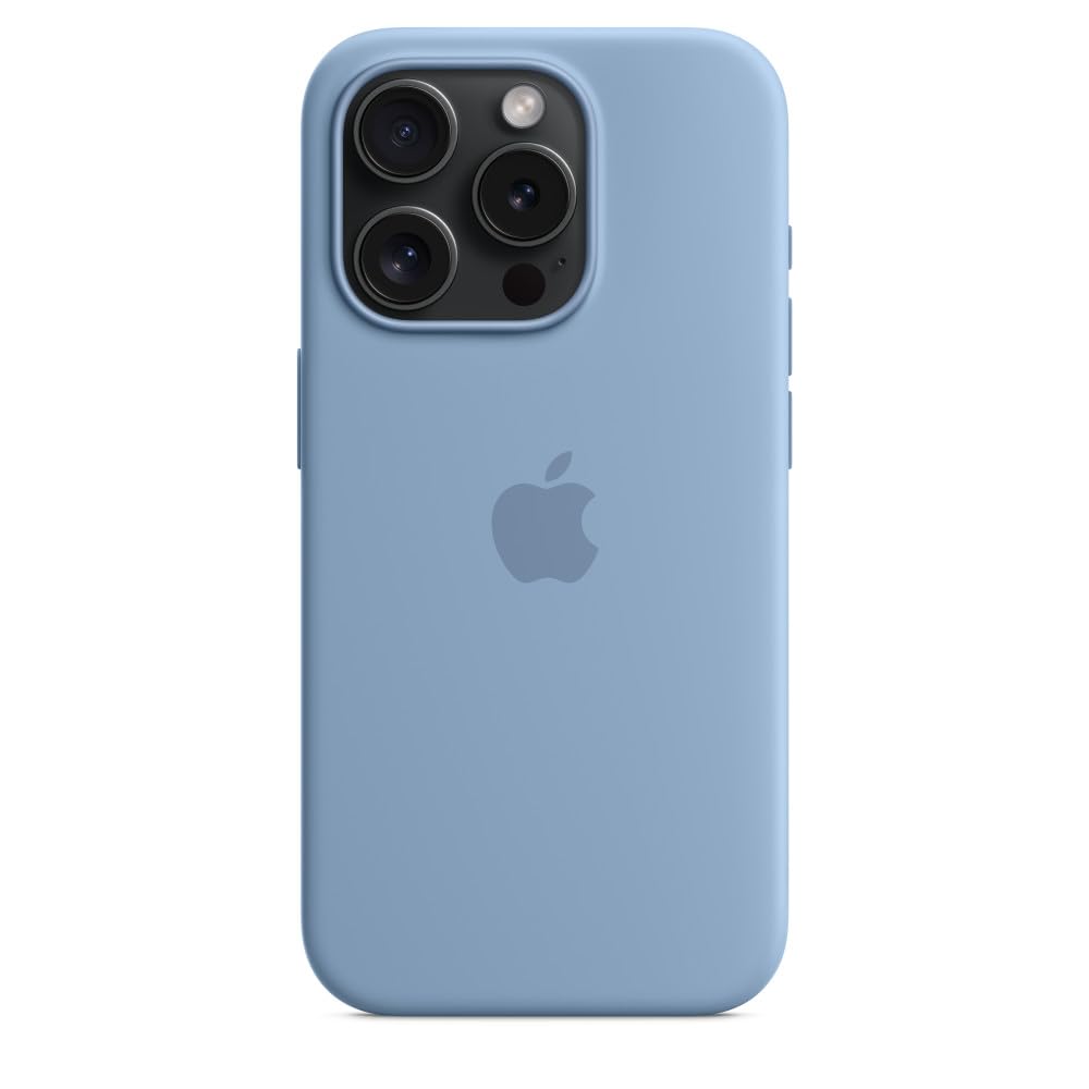 Apple iPhone 15 Pro Custodia MagSafe Silicone Blu Inverno