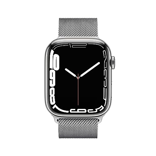Apple Watch Series 7 GPS Cellular 45mm smartwatch argento milanese