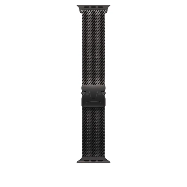 Apple Watch Loop Maglia Milanese 49mm Cinturino titanio Nero Small