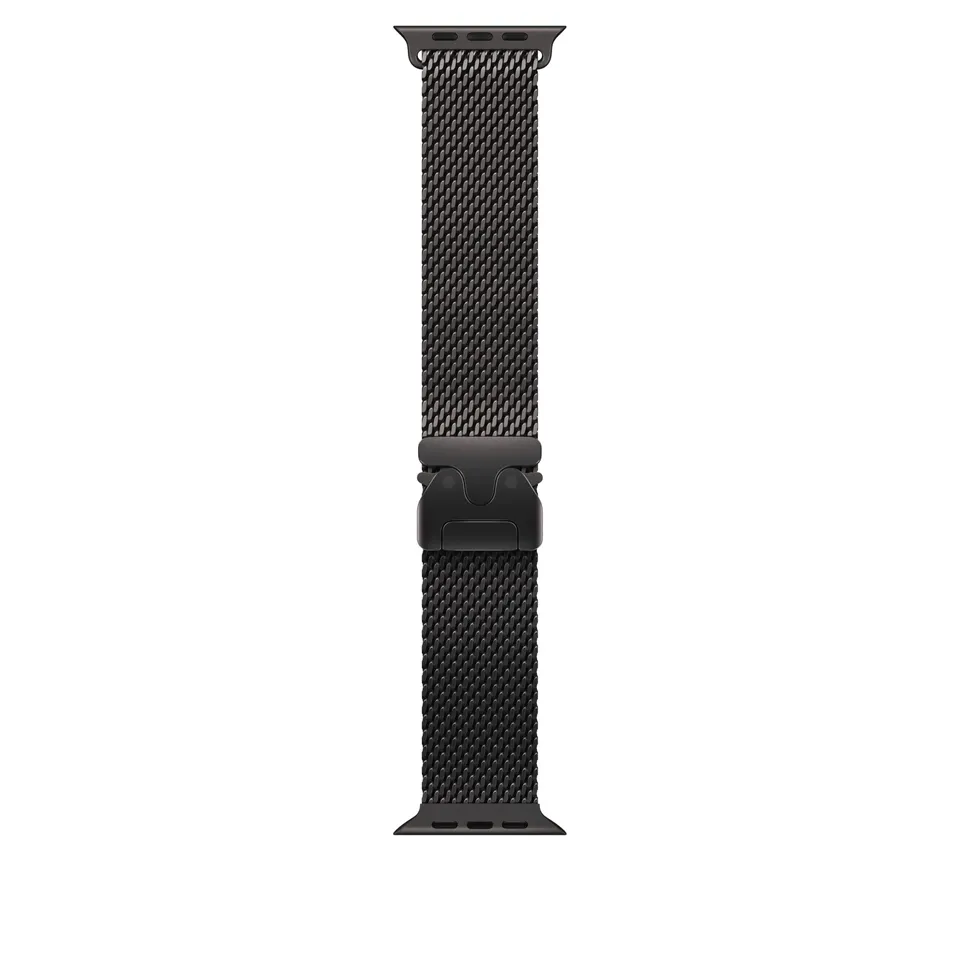 Apple Watch Loop Maglia Milanese 49mm Cinturino titanio Nero Small