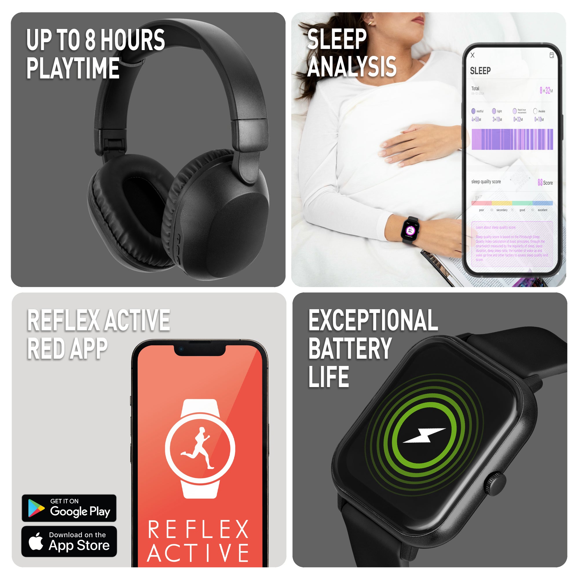 Reflex Active Nexus 100 S Lite smartwatch nero con cuffie GPS