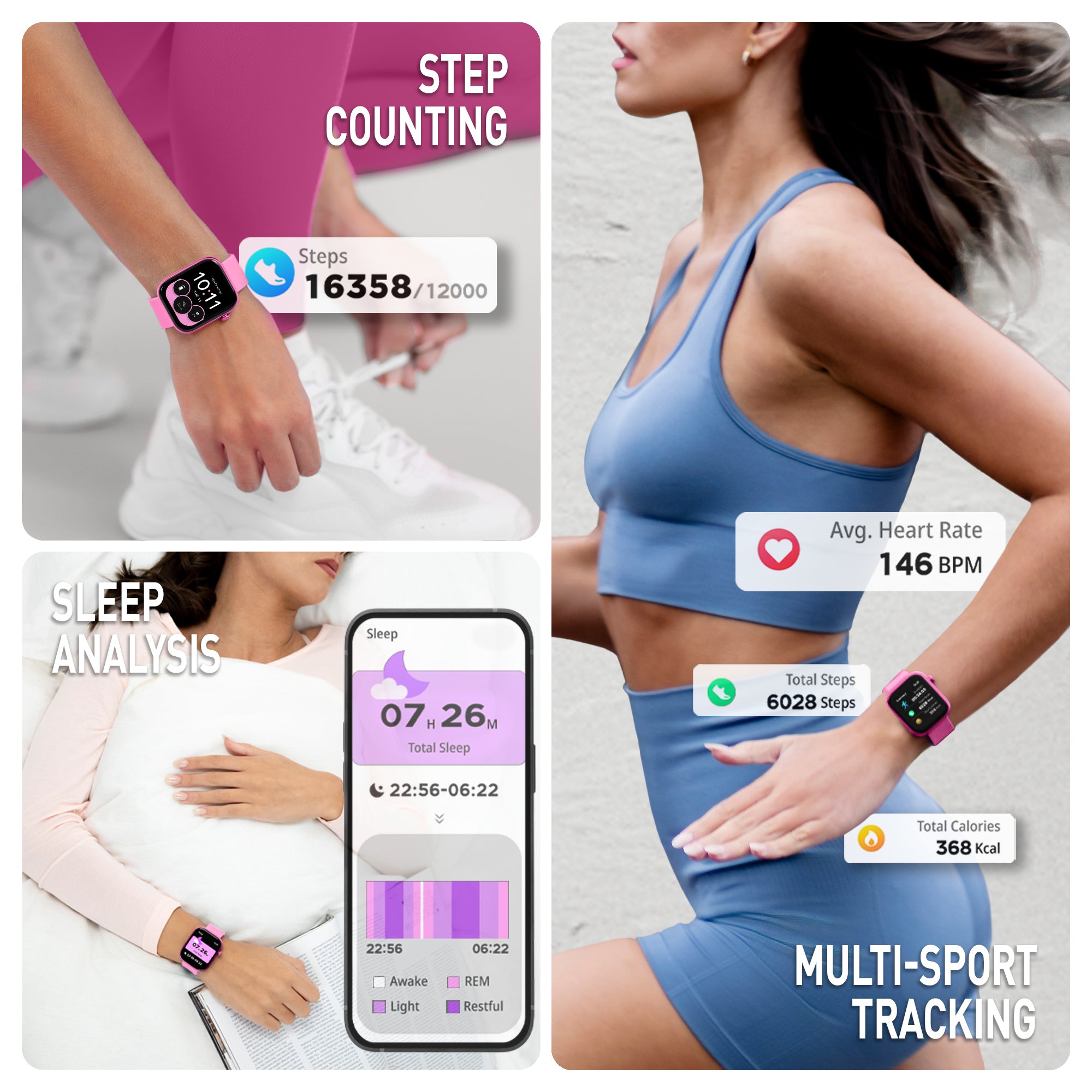 Reflex Active Spectra 300 S Lite Smartwatch Rosa AMOLED