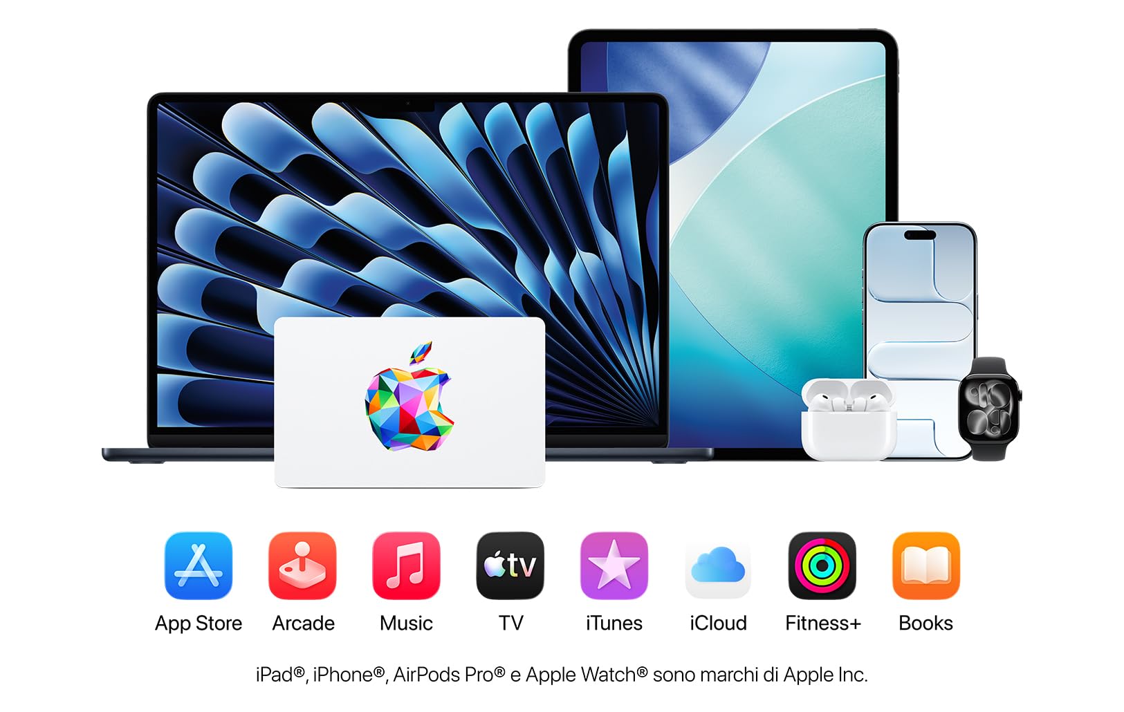 Apple Gift Card buono regalo 10 euro email Italia