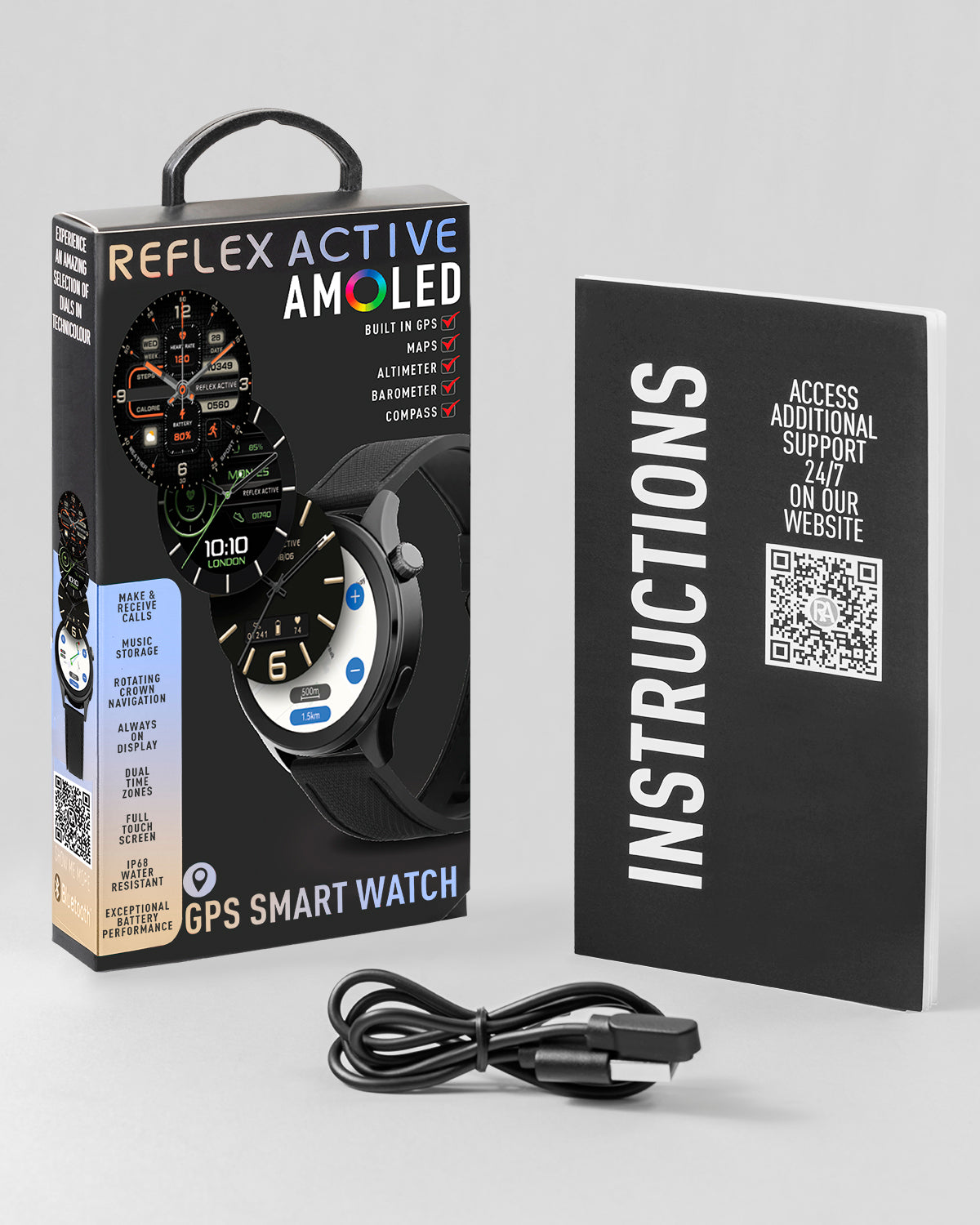 Reflex Active Venture R 400 Pro smartwatch GPS AMOLED silicone