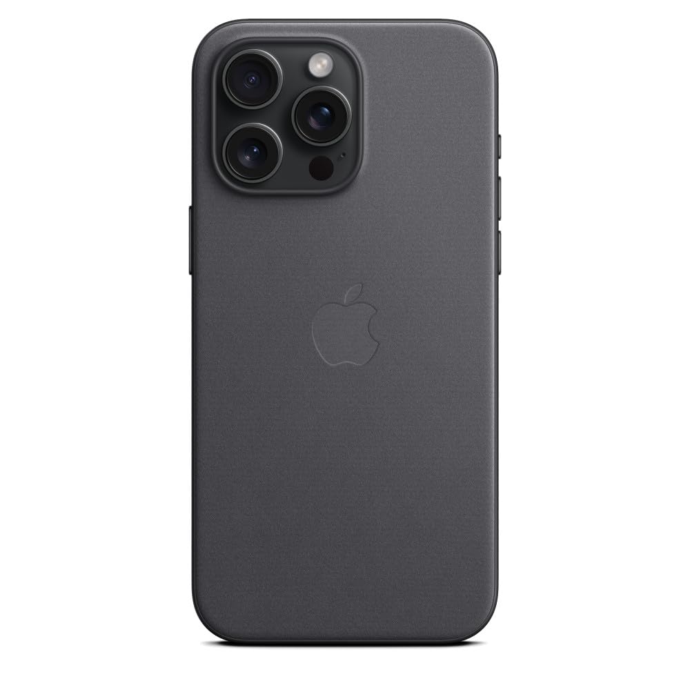 Apple FineWoven Custodia iPhone 15 Pro Max Nero MagSafe