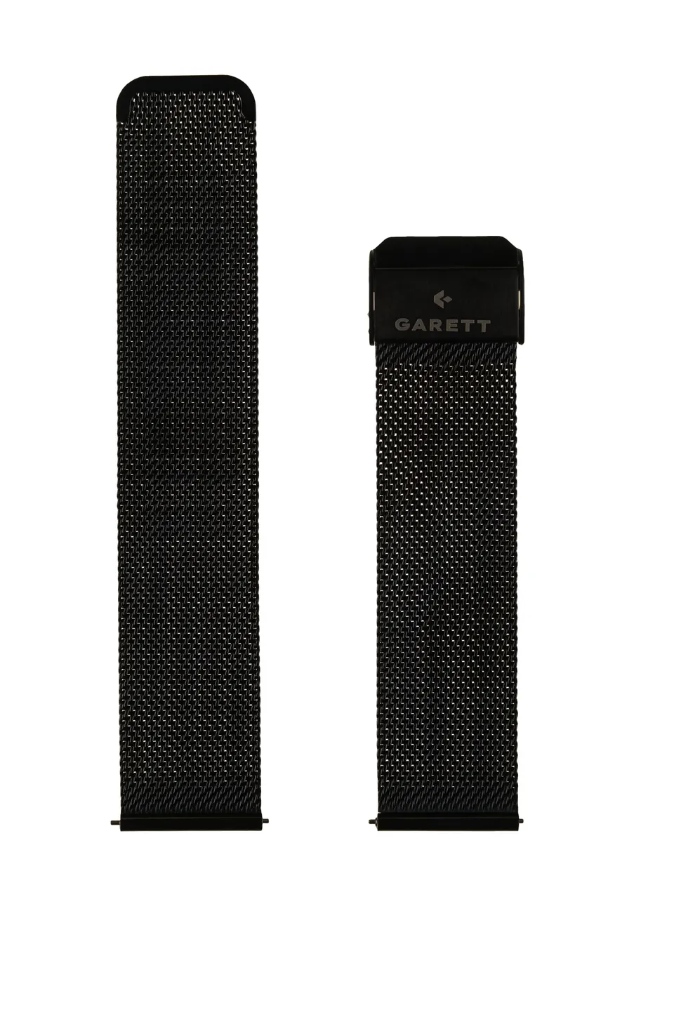 Garett cinturino acciaio nero 20 mm universale fibbia