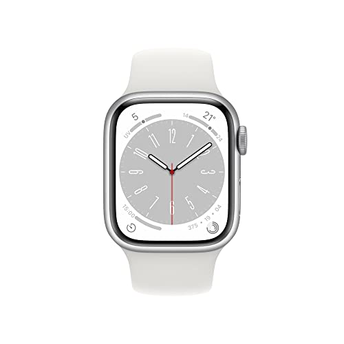 Apple Watch Series 8 GPS 41mm smartwatch argento bianco