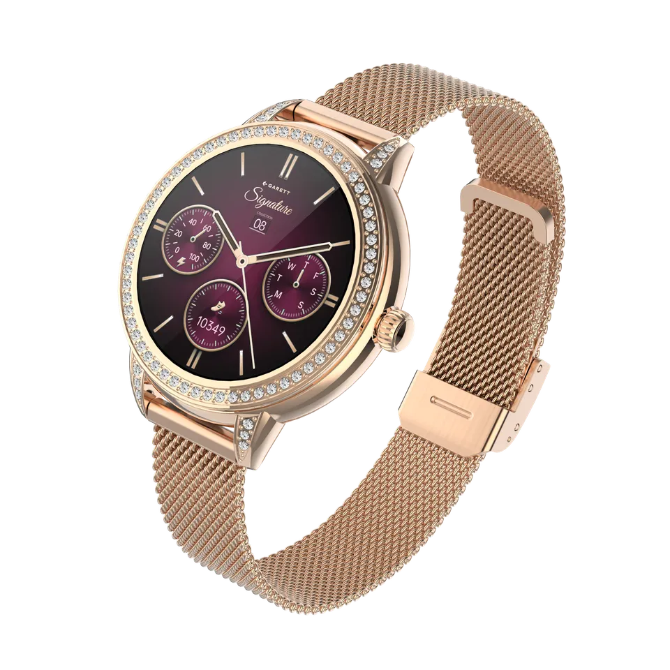 Garett Stella smartwatch oro rosa mesh AMOLED