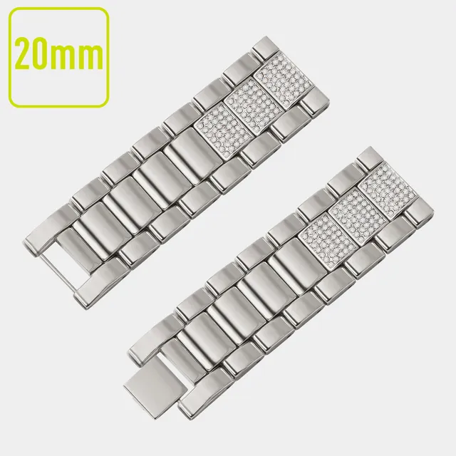 Reflex Active cinturino gioiello 20mm argento con cristalli