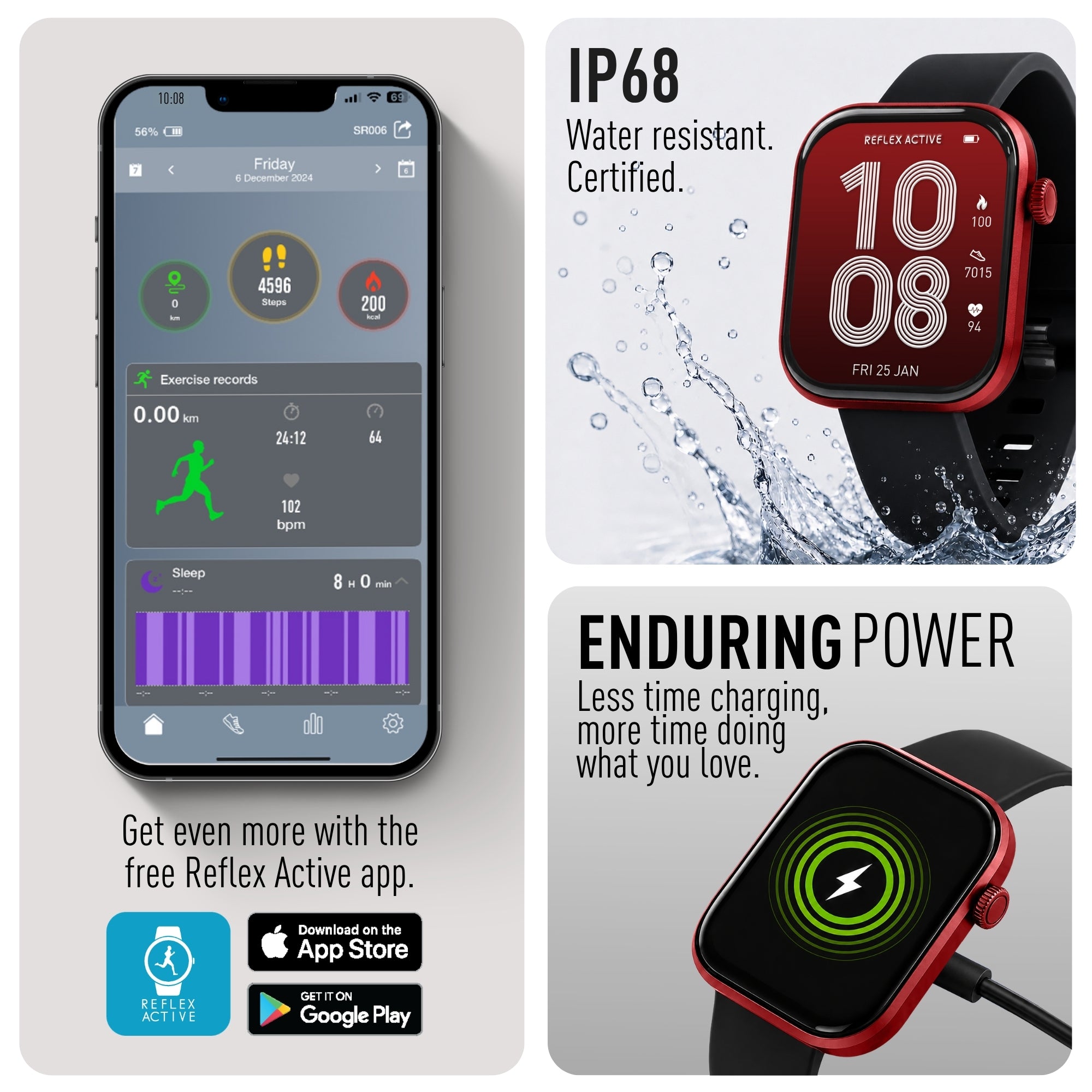Reflex Active Spectra RA-SP-300S-08 smartwatch nero AMOLED
