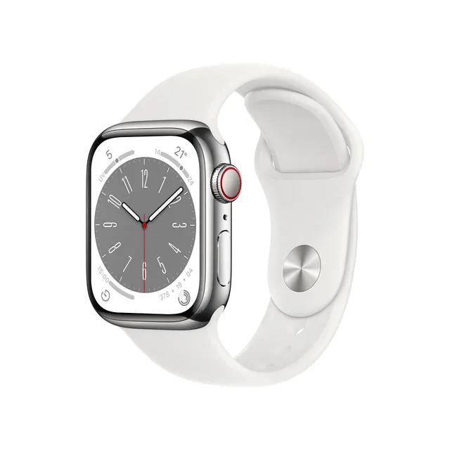 Apple Watch Series 8 smartwatch 41mm argento Cellular acciaio