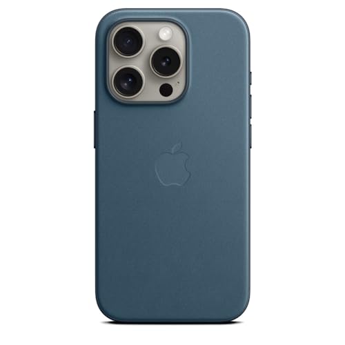 Apple FineWoven iPhone 15 Pro custodia MagSafe blu Pacifico