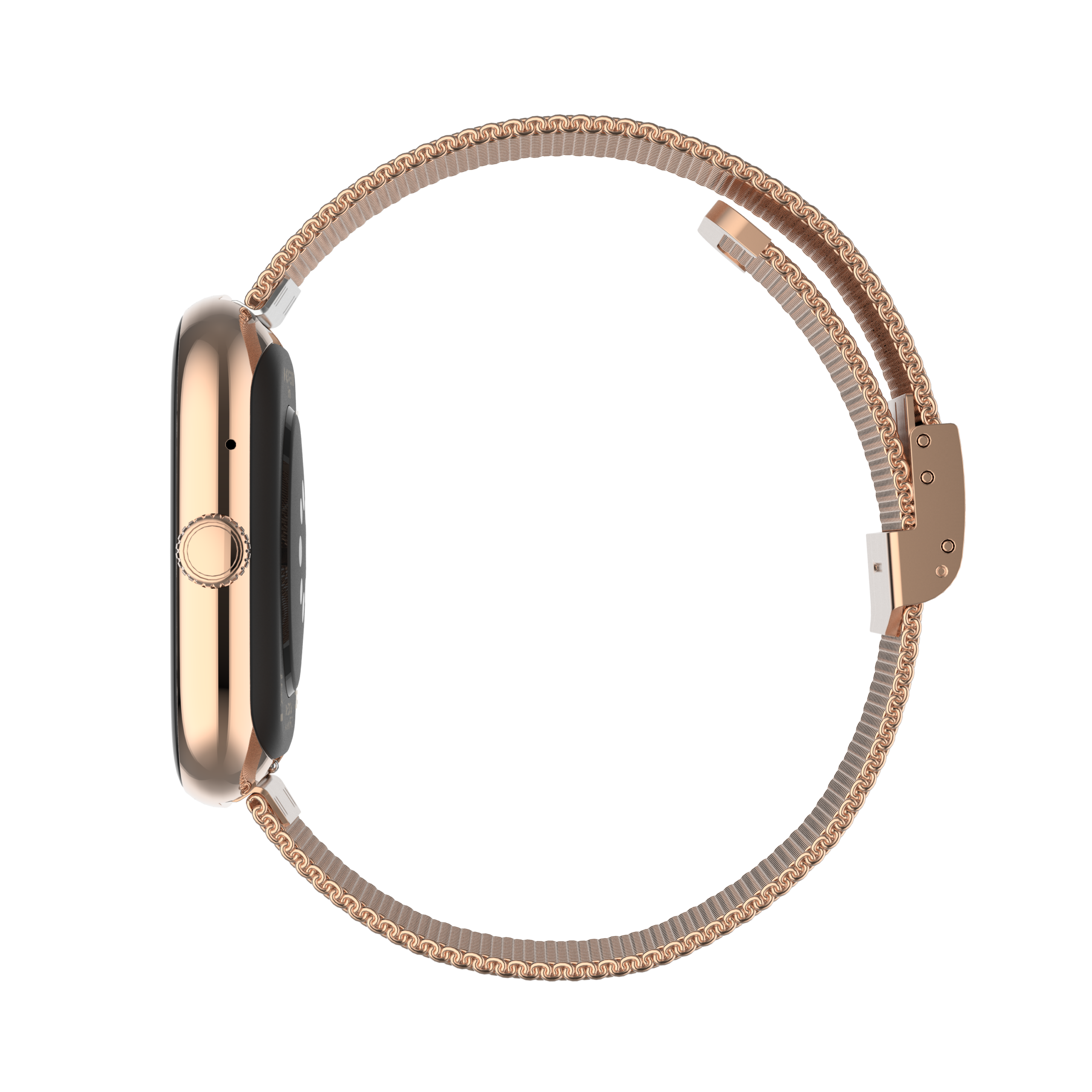 Garett Flow smartwatch oro rosa mesh AMOLED