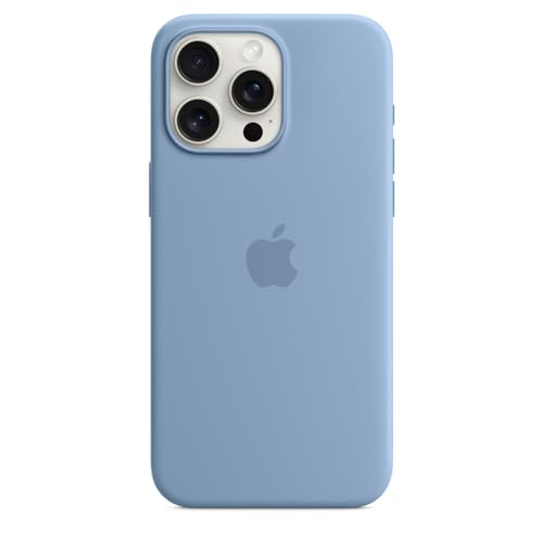 Apple iPhone 15 Pro Max Custodia MagSafe Silicone Blu Inverno