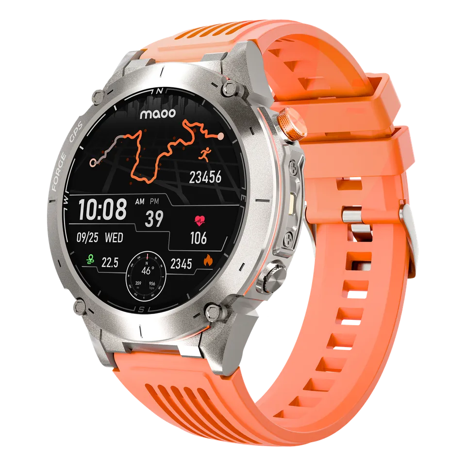 Maoo FORGE GPS Steel smartwatch AMOLED 15 giorni torcia