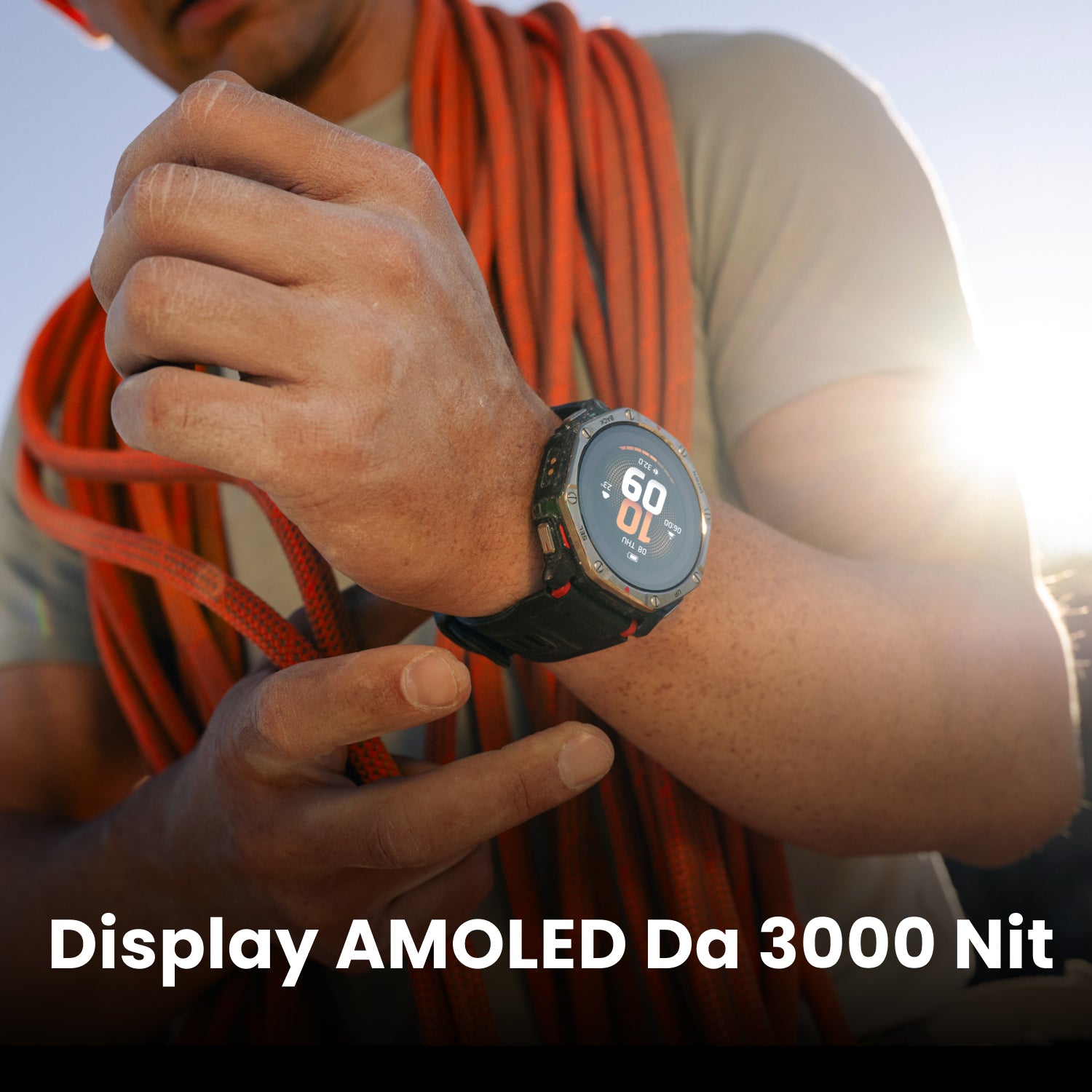 Amazfit T-Rex Dual Solar smartwatch nero 25 giorni batteria