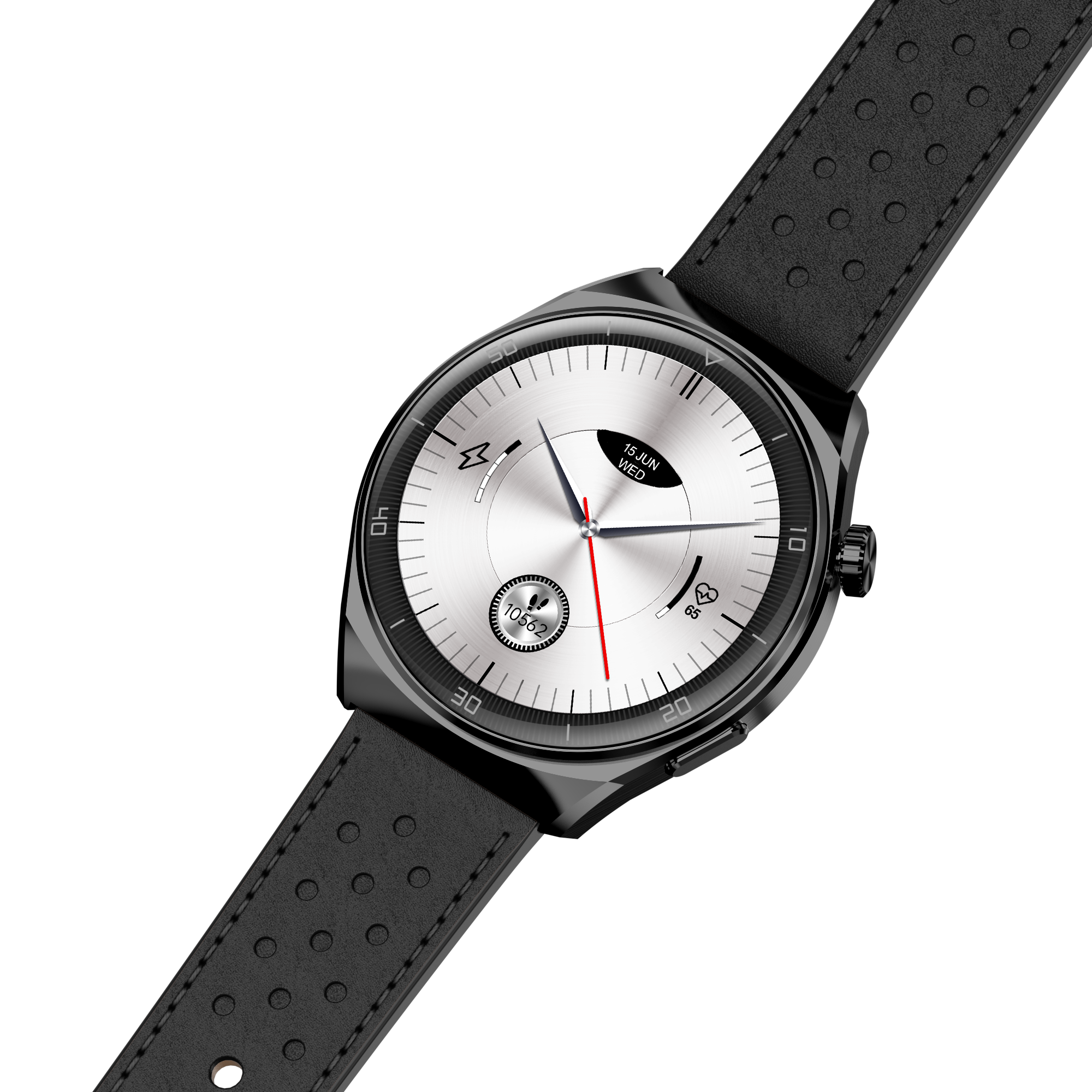 Garett V12 smartwatch nero pelle cinturino AMOLED
