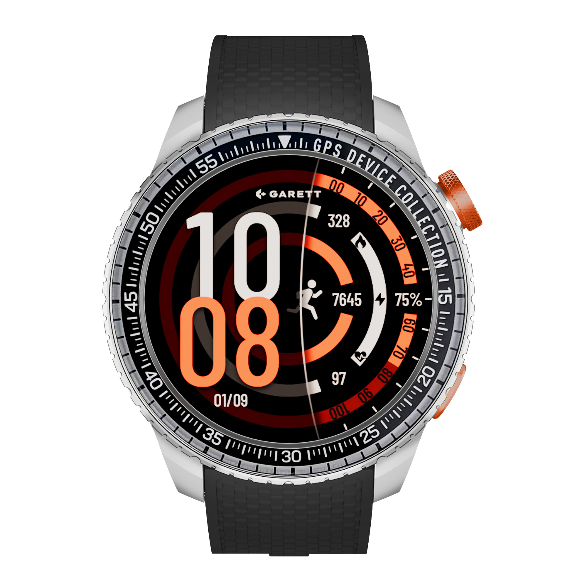 Garett Compass GPS smartwatch argento AMOLED