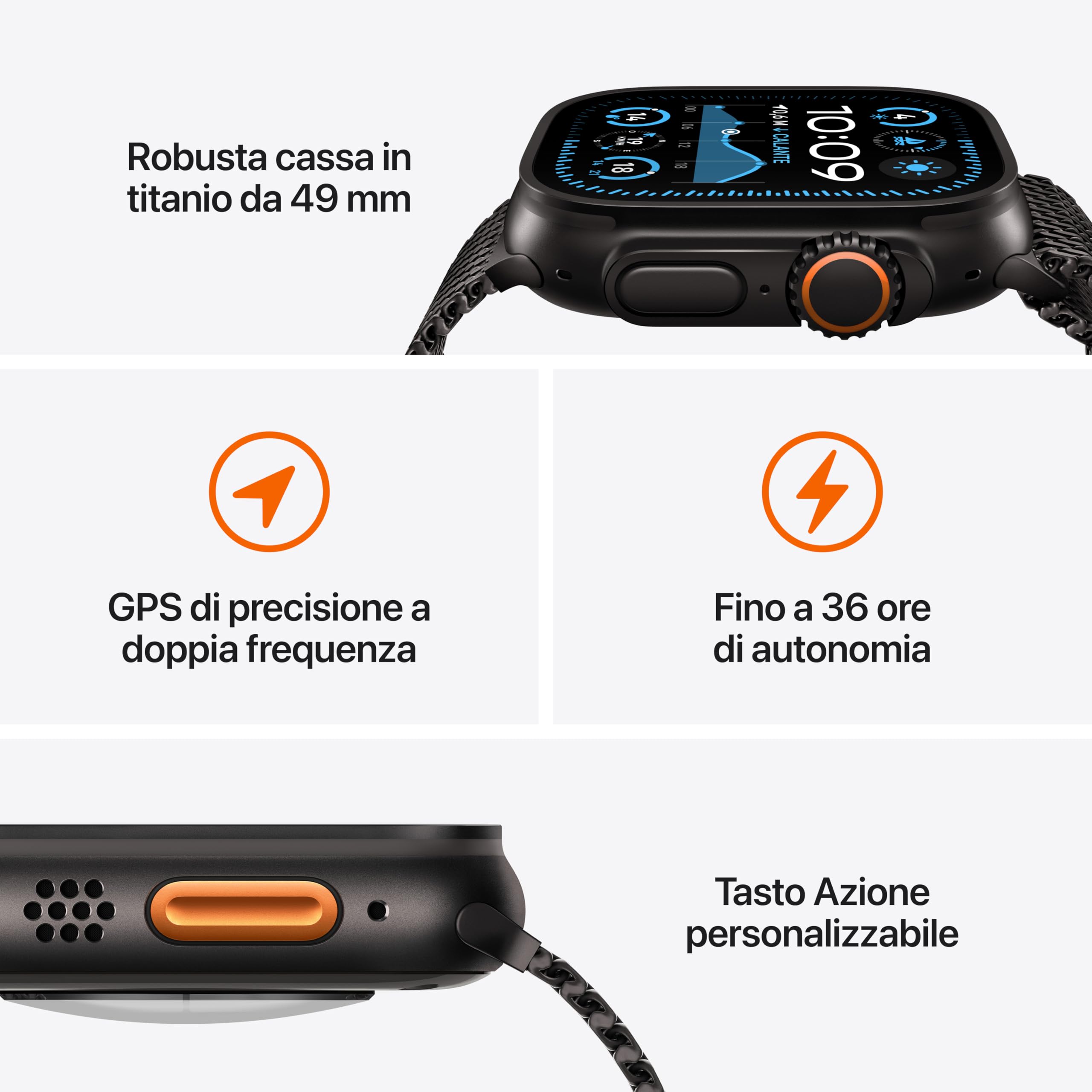 Apple Watch Ultra 2 49mm GPS+Cellular Nero Milanese Small