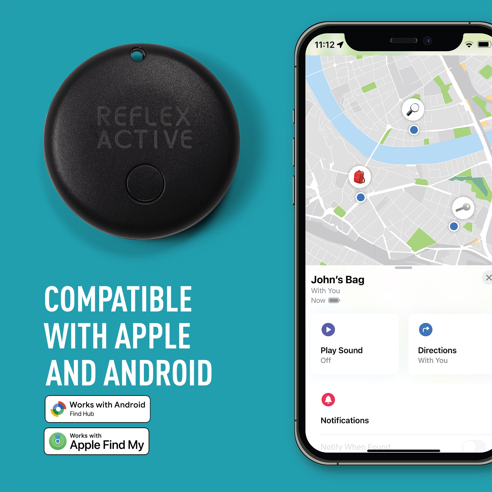 Reflex Active Active Tag tracker bluetooth nero valigia