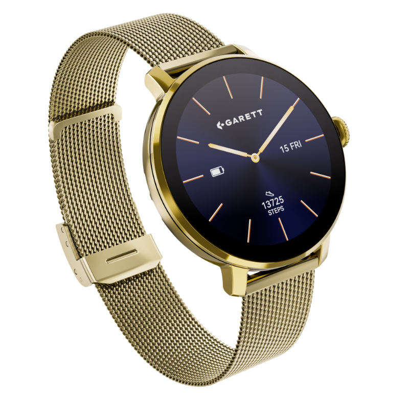 Garett Muse smartwatch donna oro mesh AMOLED
