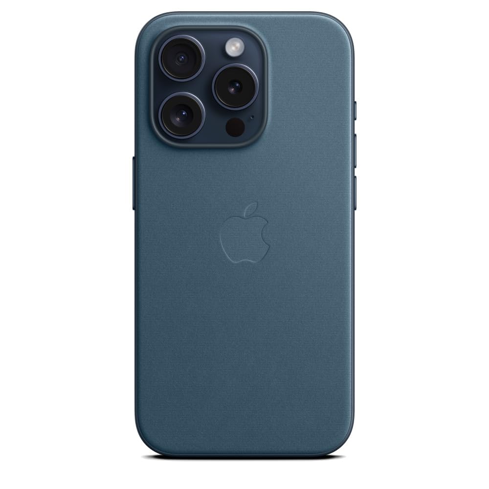 Apple FineWoven iPhone 15 Pro custodia MagSafe blu Pacifico