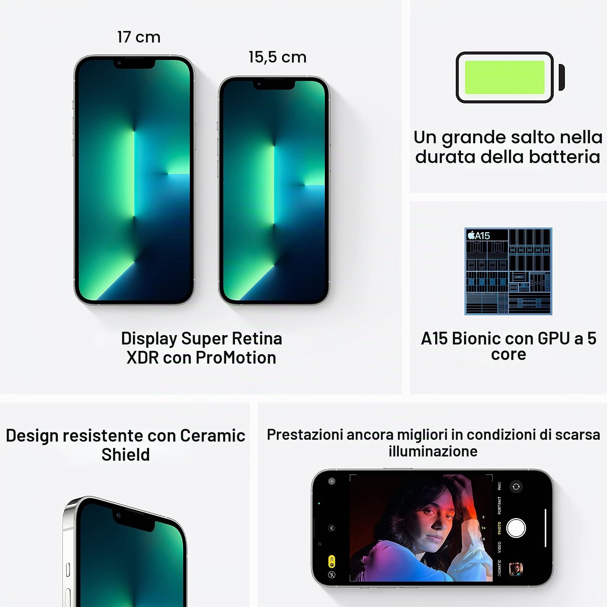 Apple iPhone 13 Pro Max smartphone 1TB Argento ricondizionato