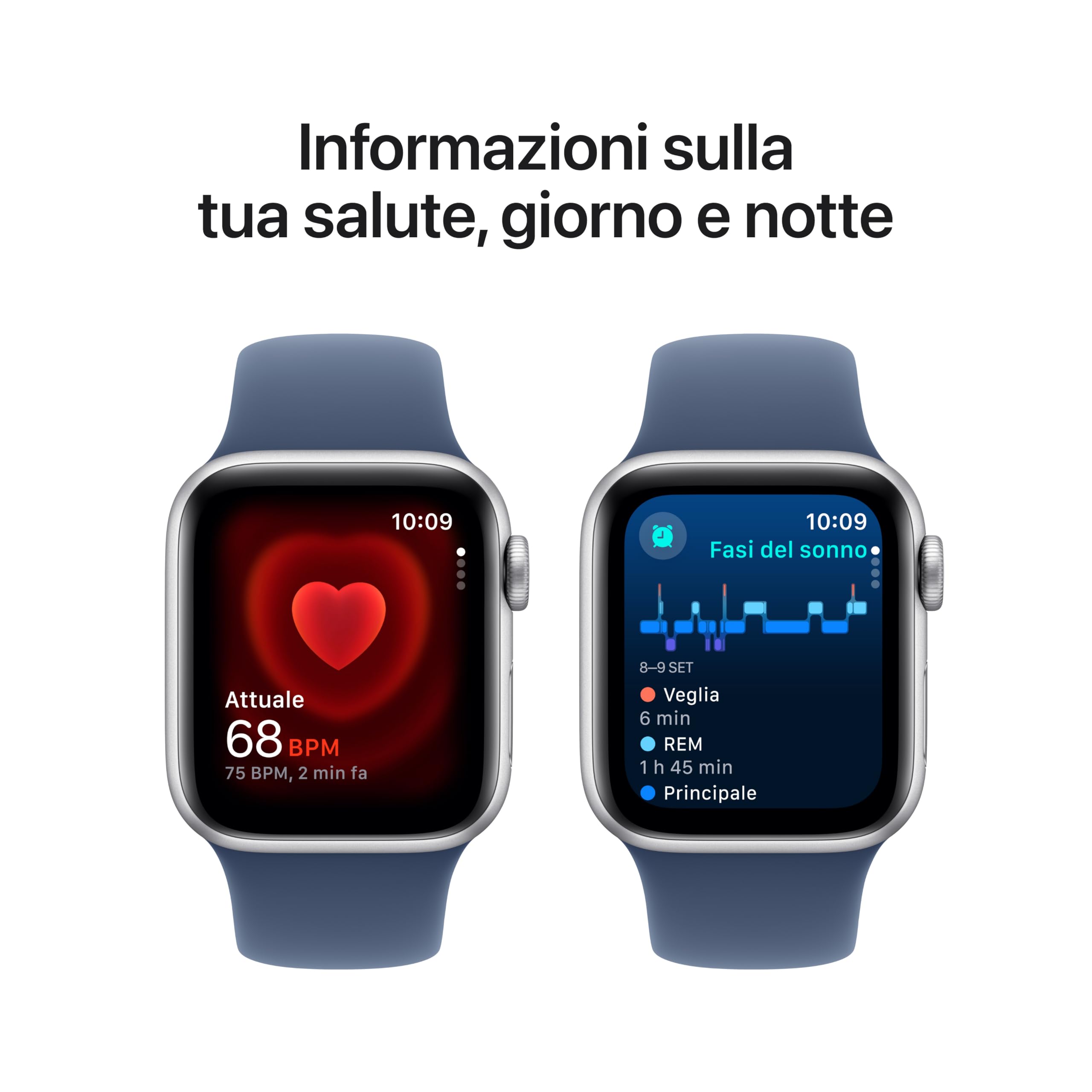 Apple Watch SE 2ª gen. smartwatch GPS 40 mm argento fitness