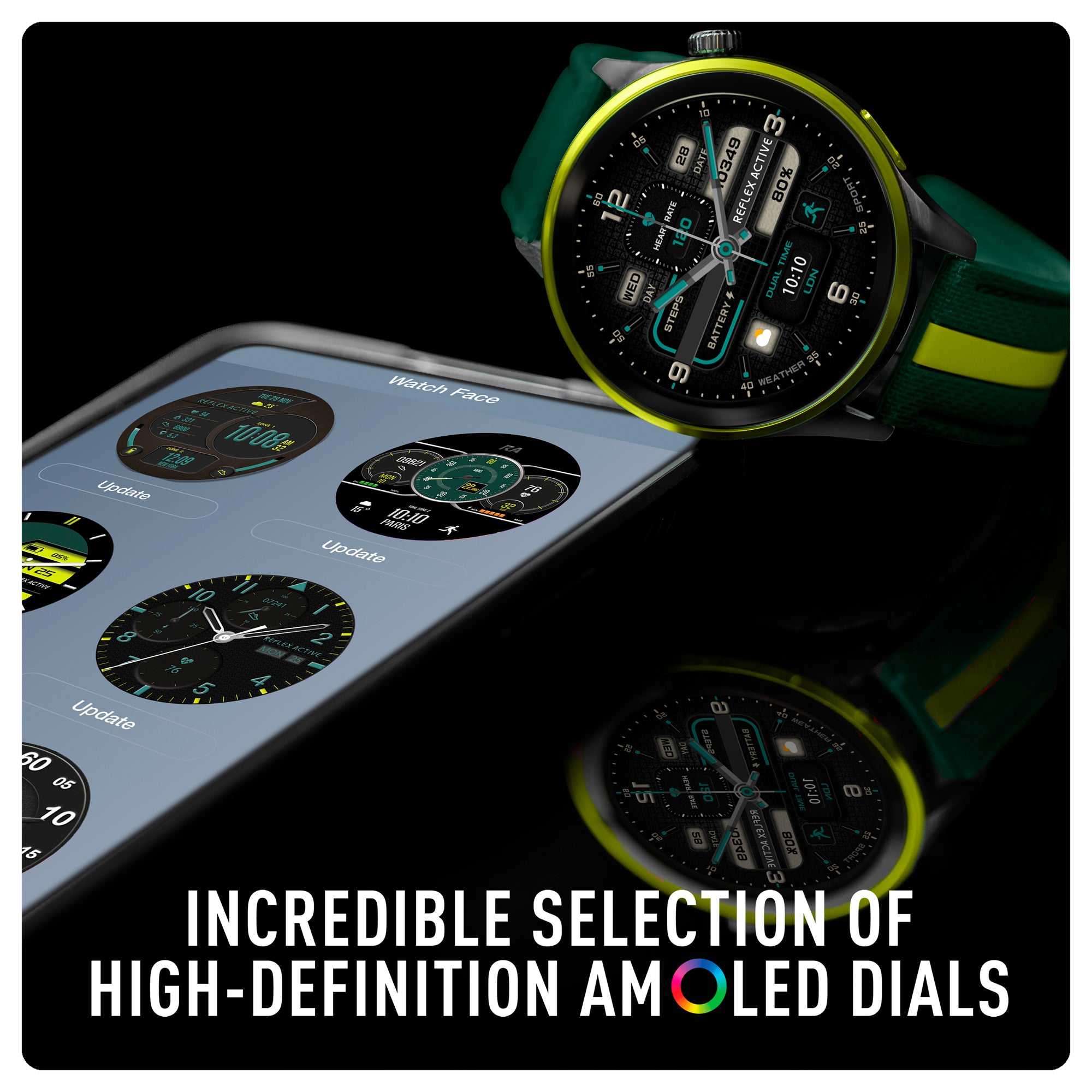 Reflex Active Venture 400 R smartwatch GPS verde giallo AMOLED