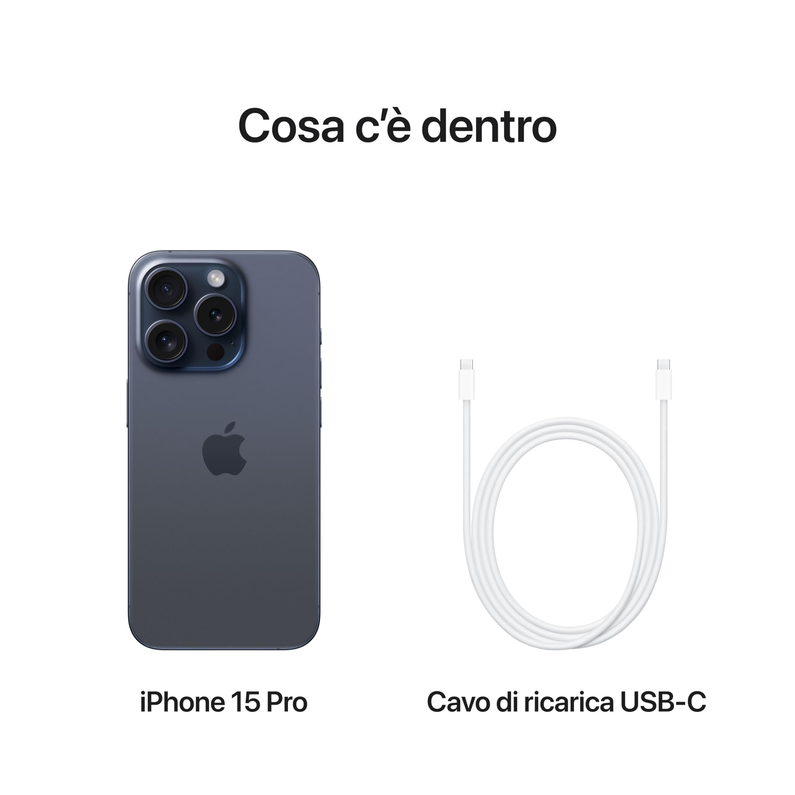 Apple iPhone 15 Pro smartphone 256 GB titanio blu 48MP