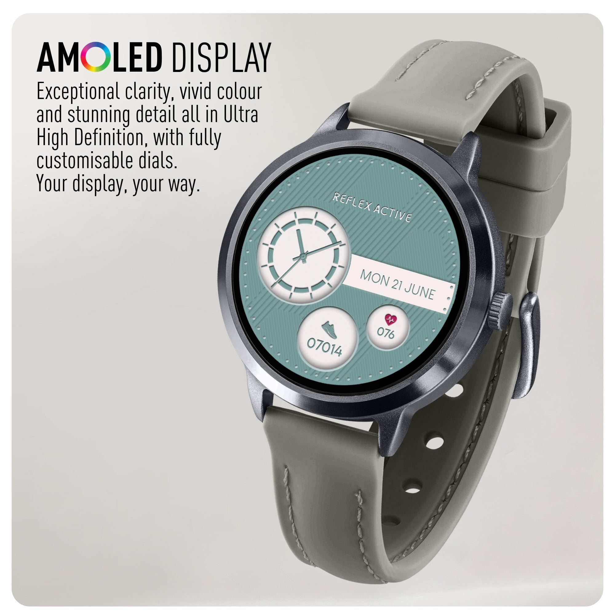 Reflex Active Spectra smartwatch grigio display AMOLED chiamate