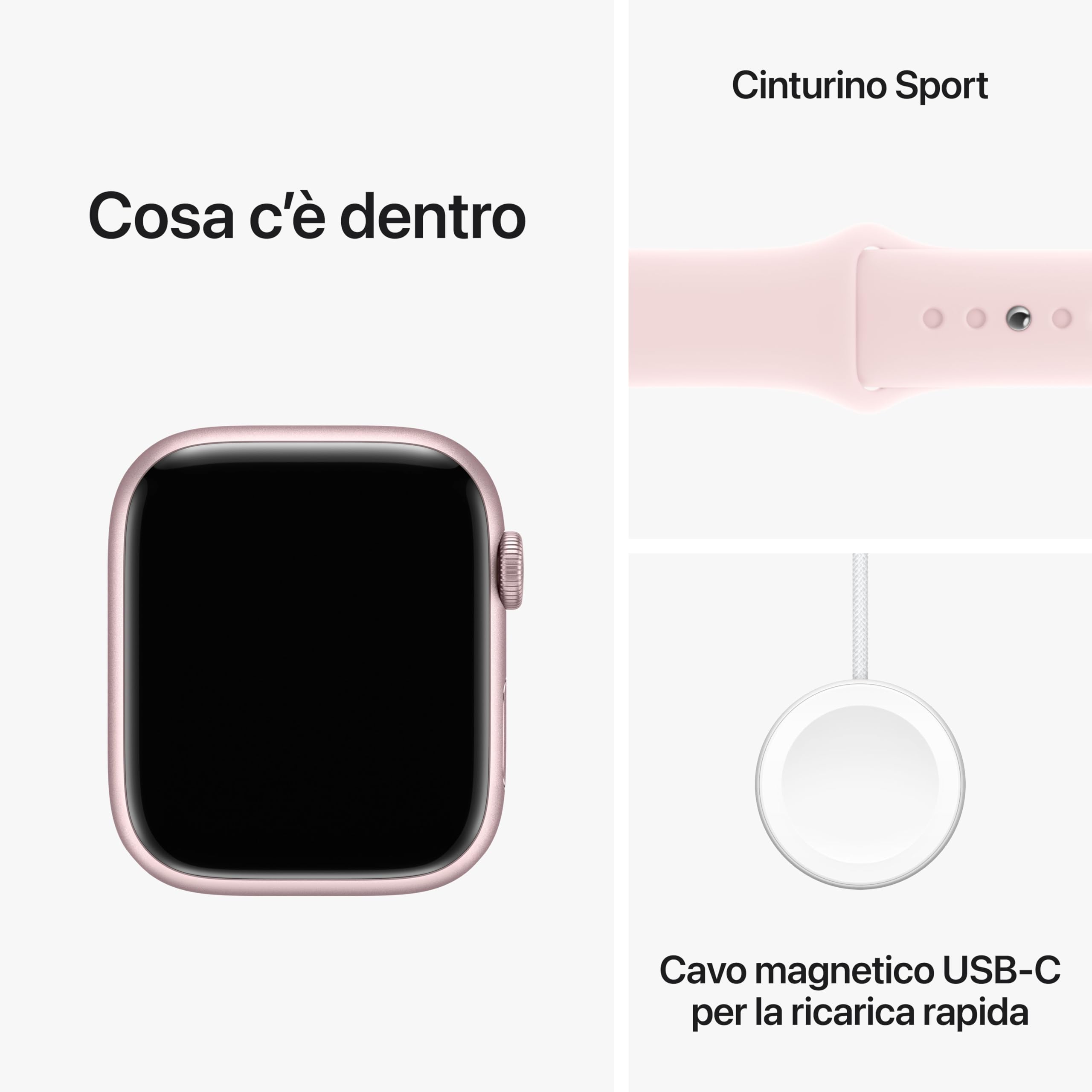 Apple Watch Series 9 GPS 45mm smartwatch rosa display always-on