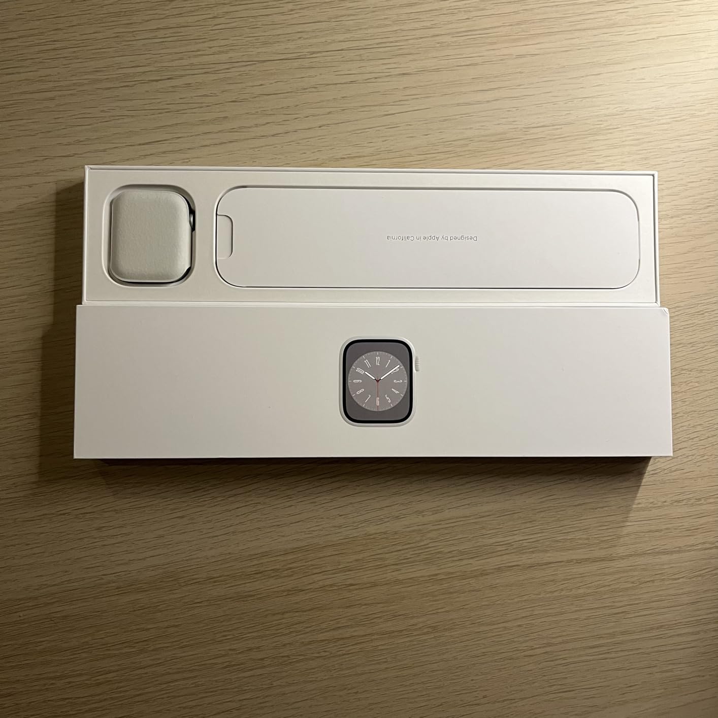 Apple Watch Series 8 GPS 45mm smartwatch argento cinturino bianco ossigeno