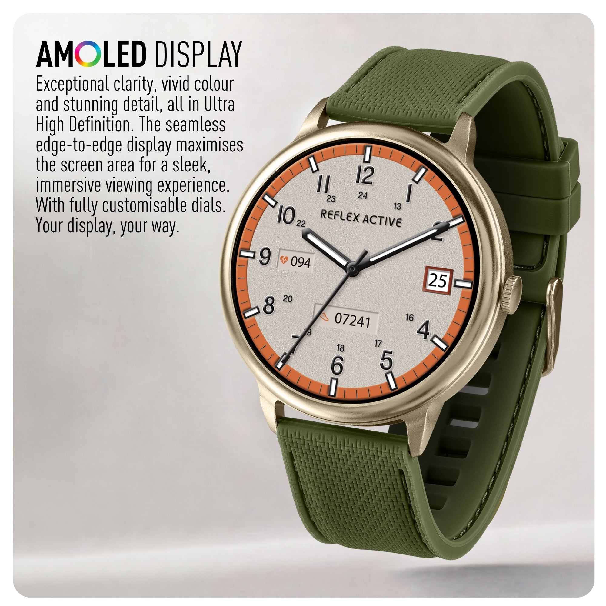 Reflex Active Spectra smartwatch khaki amoled 1,43"