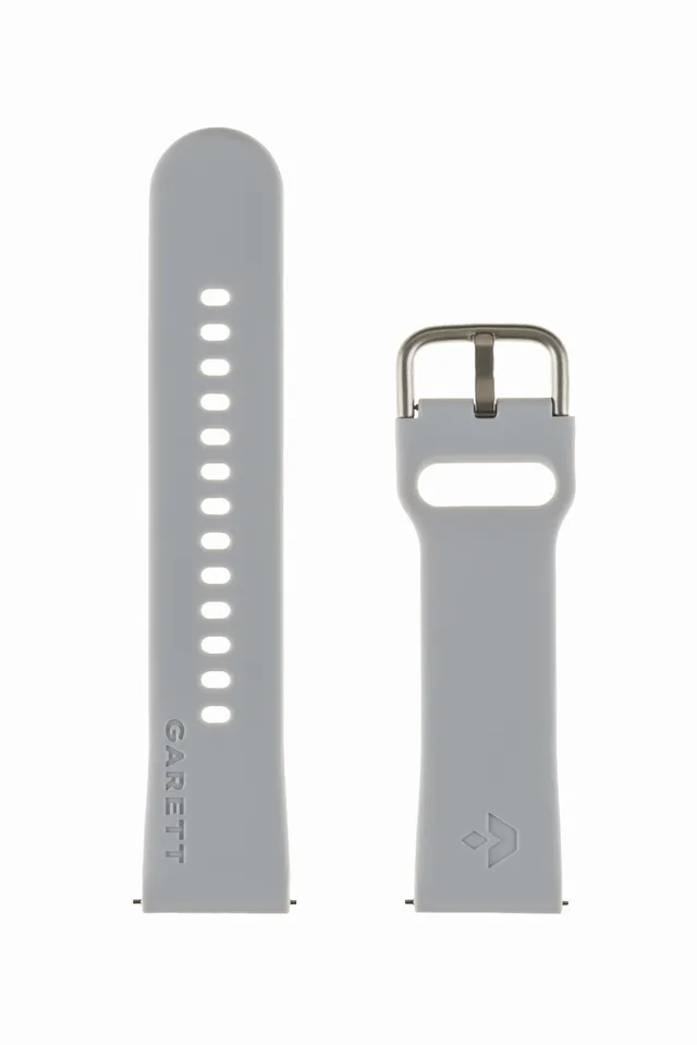 Garett cinturino silicone grigio 22 mm con fibbia