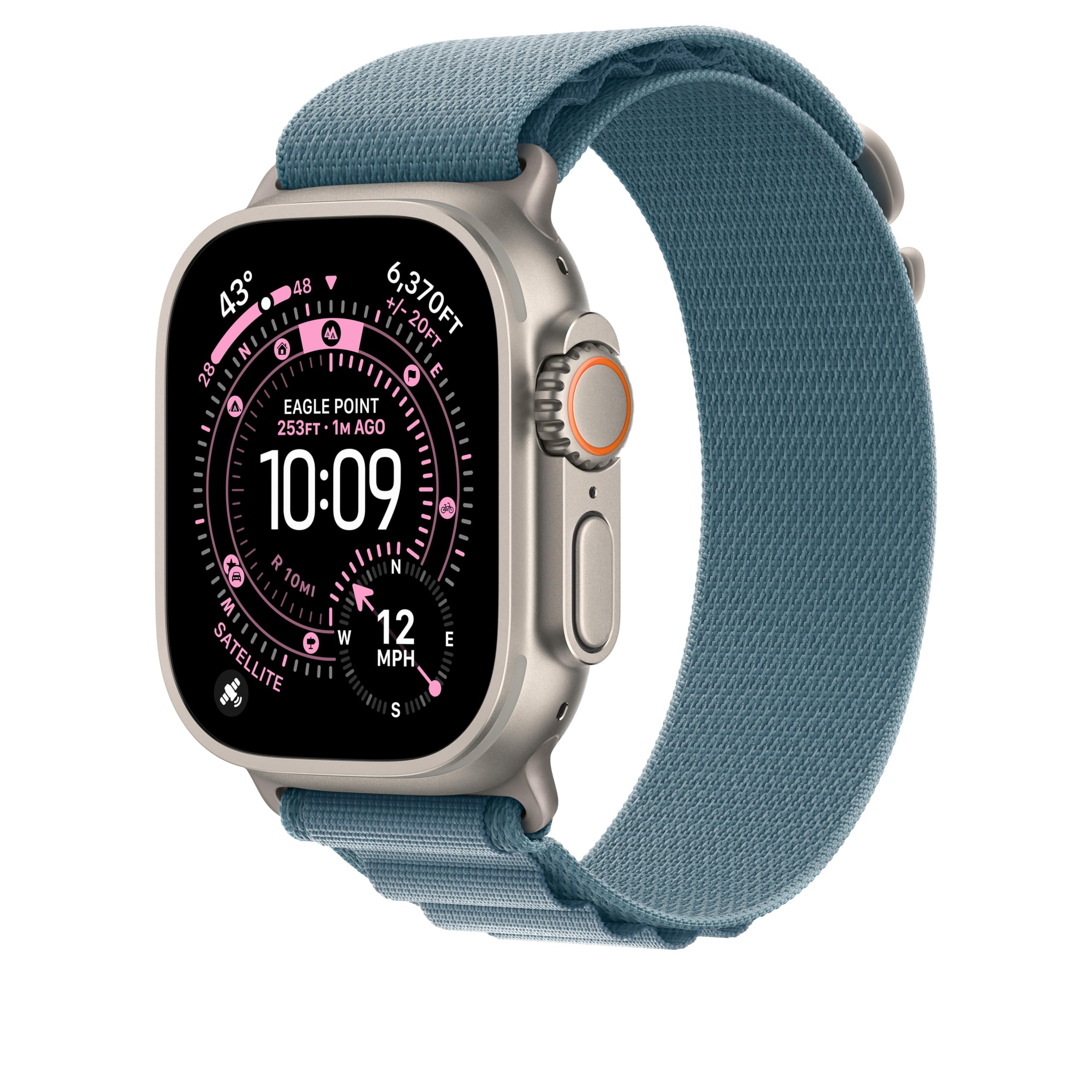 Apple Watch Alpine Loop 49mm cinturino blu chiaro S