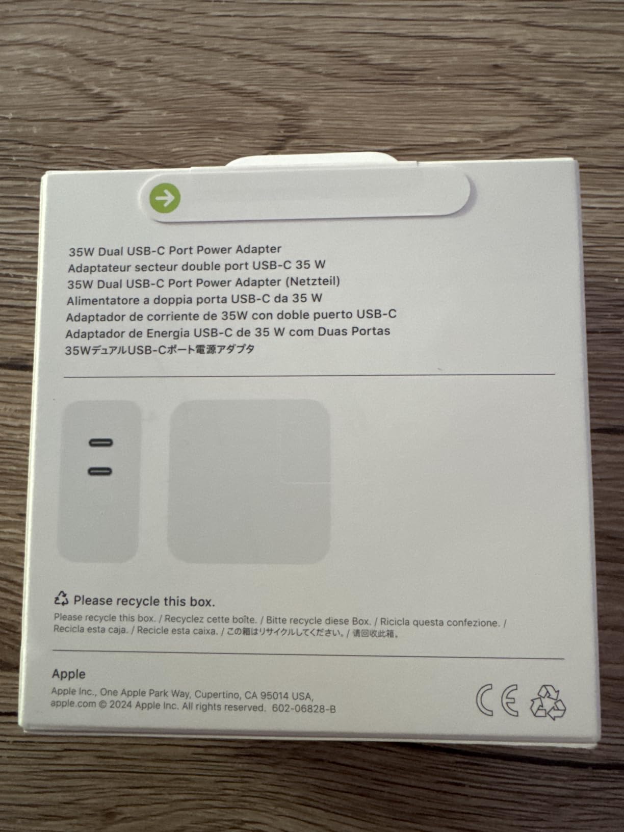 Apple alimentatore 35W doppia USB-C caricatore