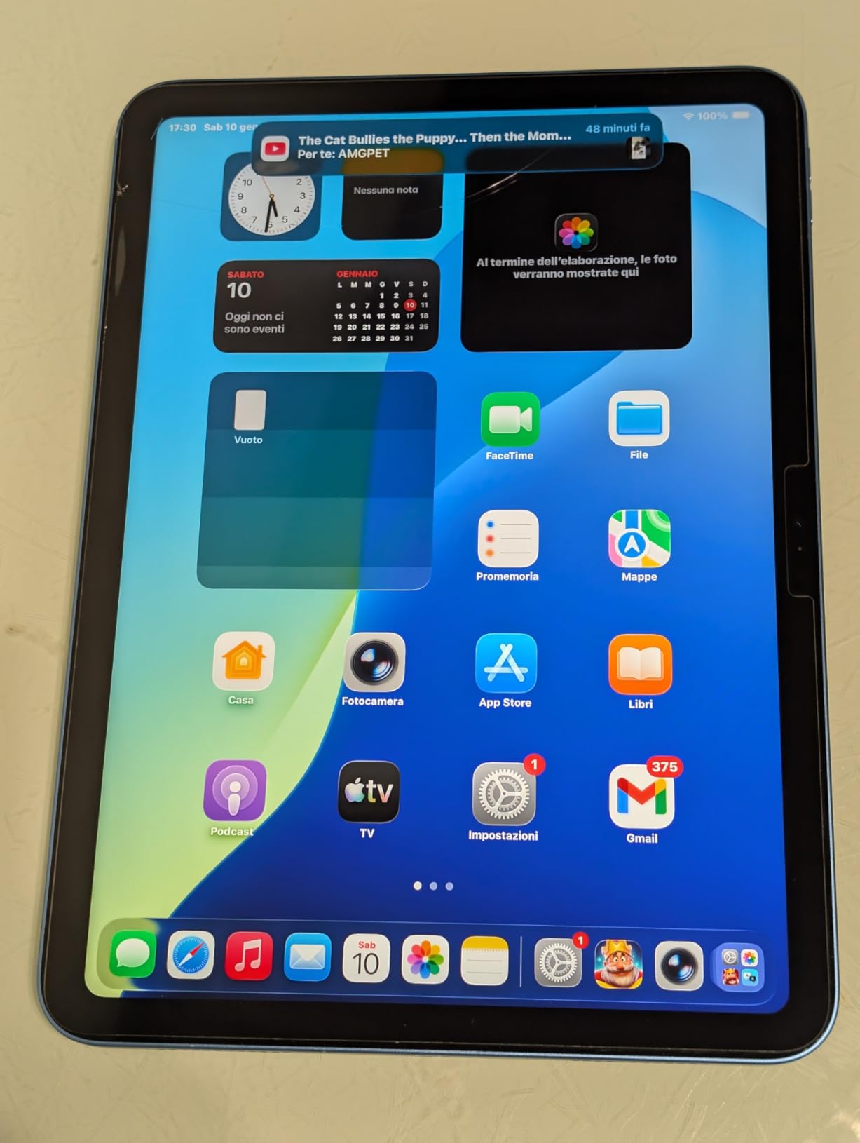 Apple iPad A16 11 128GB tablet Wi-Fi azzurro